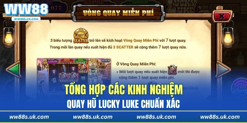 Tổng hợp các kinh nghiệm quay hũ Lucky Luke chuẩn xác
